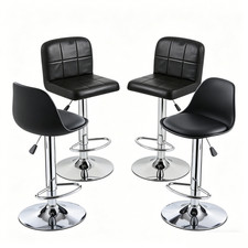 Heavy Duty Bar Stools Set of 2, Commercial Grade Swivel with Built-in Footrest