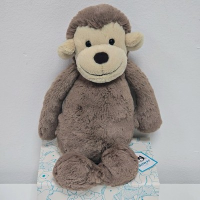 Jellycat I Am Original Bashful Monkey weiches Plüschtier Brandneu mit Etikett Medium Bashful Monkey