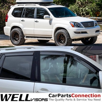 Wellvisors In-Channel Window Visors Deflectors 4Pcs For Lexus GX470 2003-2009