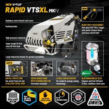 V-TUF RAPID VTS1208HPC XL MOBILE HOT SITE PRESSURE WASHER 110V, 80Bar, 12L/Min