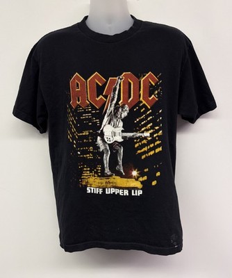 Vintage Y2K 2001 AC DC Stiff Upper Lip Concert Tour Rock Band T Shirt size Large