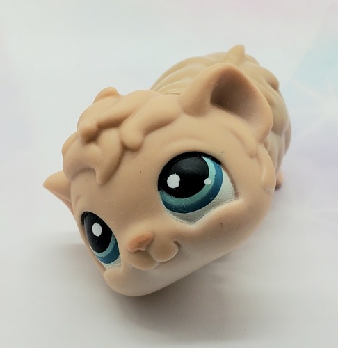 Littlest Pet Shop Authentic # 157 Cream Guinea Pig Teal Eyes