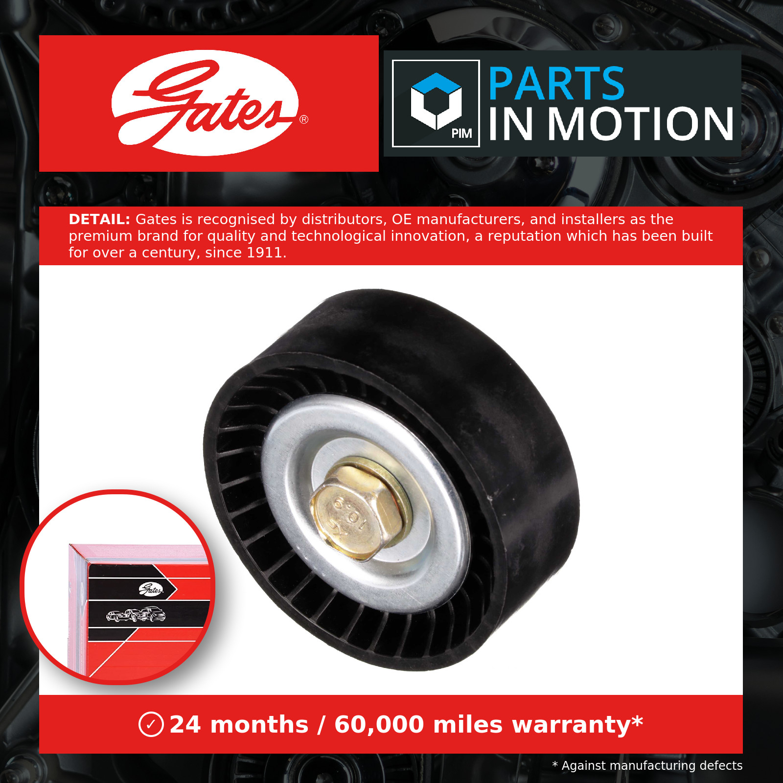 Gates DriveAlign V-Ribbed Belt Idler Pulley - T36296 - Fits BMW - OE Quality - Image 12