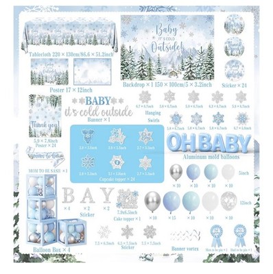 Baby It's Cold Outside Baby Shower Kit Decorations Set of 2 NEW Banner Balloons
