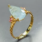 Vintage ring Natural Aquamarine Ring 925 Sterling Silver Size 6.5 /R488307