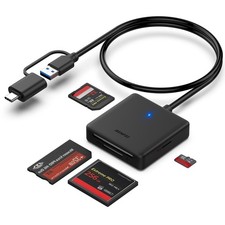 Lector De Tarjetas De Memoria, Usb 4 En 1 Lector De Tarjetas Usb-c A Sd Micro...