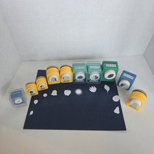 Lot of 10 Misc Shapes Small-Medium Paper Punches Scrapbooking Carl Punch Bunch