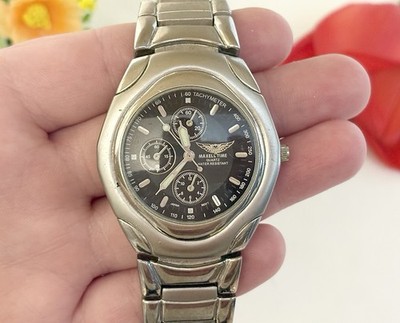 Maxell Time Men's Chronograph Sport Watch WORKING! Gents Stylish Luxury Fashion