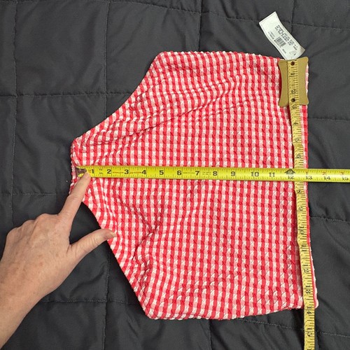Bauchkontrolle Gingham zerrlose hoch taillierte Badehose - Größe: Small lang - Neu mit Etikett - Bild 7 von 14