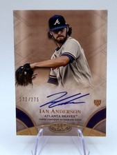 2021 Topps Tier One Ian Anderson Break Out Auto Rookie RC /275 Braves