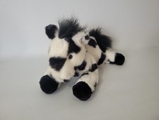 Rare Aurora A A Plush Co. Black White Painted Horse Bean Bag Floppy Plush 9x14"