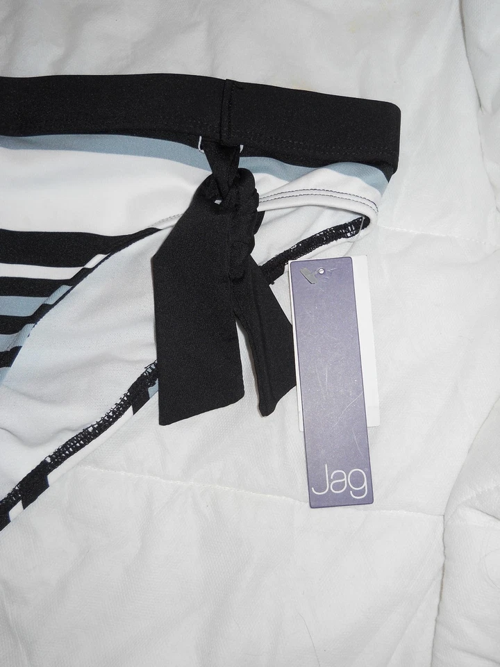 Nuevo traje de baño Jag para mujer blanco negro gris a rayas XL Foto 2 de 3