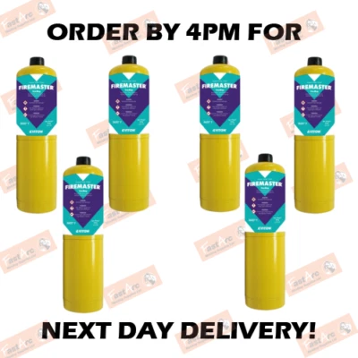 6 X MAPP PRO PLUS GAS DISPOSABLE BOTTLE PLUMBERS BURNER CYLINDER 400G MARK VITOW