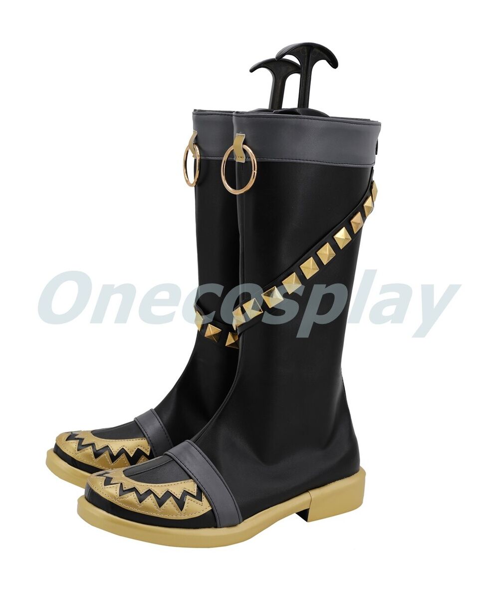 One Piece Portgas D Ace Black Shoes Cosplay Boots