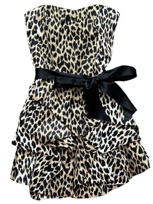 Motel Samiya Leopard Print Mini Dress
