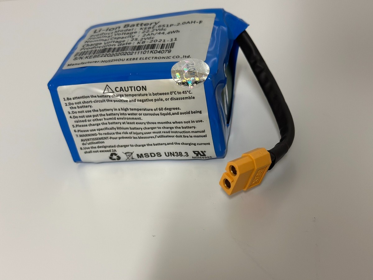 HUIZHOU KEBE-6S1P-2.0AH-F 22.2V Li-ion battery 2 Ah, 44.4 Wh | eBay