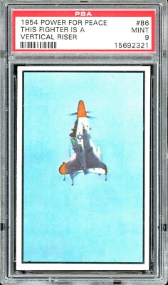 1954 Power For Peace #86 This Fighter Is A Vertical Riser PSA 9 | eBay
