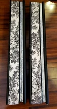 Wood Cornice Boards 43" Window Valance French Black White Toile Custom