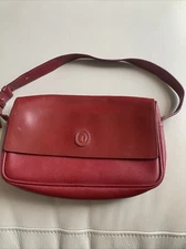 Trussardi Red Leather Handbag Shoulder Bag