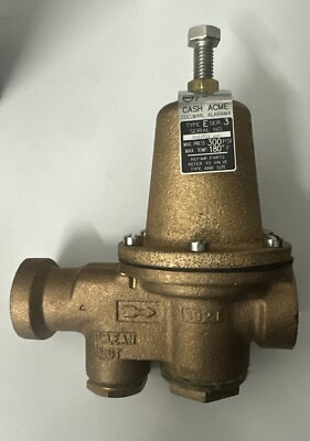 Cash Acme Pressure Reducing Regulating Valve 1/2'' NPT E3-LF 10-40 PSI Set at 25