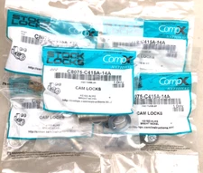 (5) CompX C8075-C415A  Cam Lock 1-7/16" Keyed Alike  Bright Nickel USA MADE