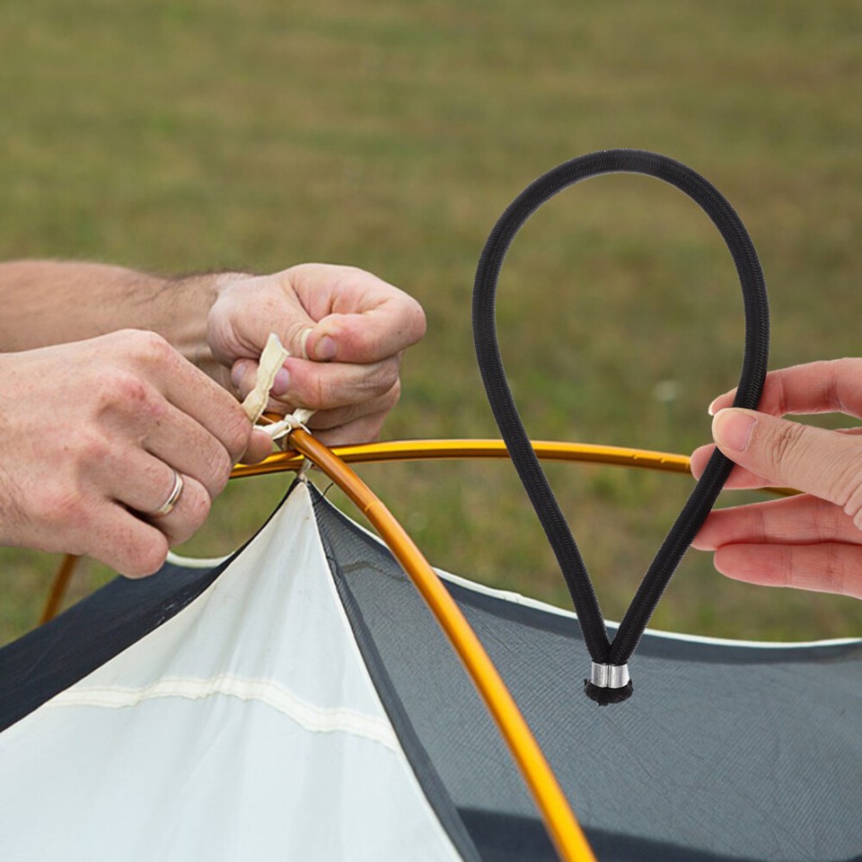 4 Count Trampoline Elastic Rope Bungee Straps Black Cord Replace eBay