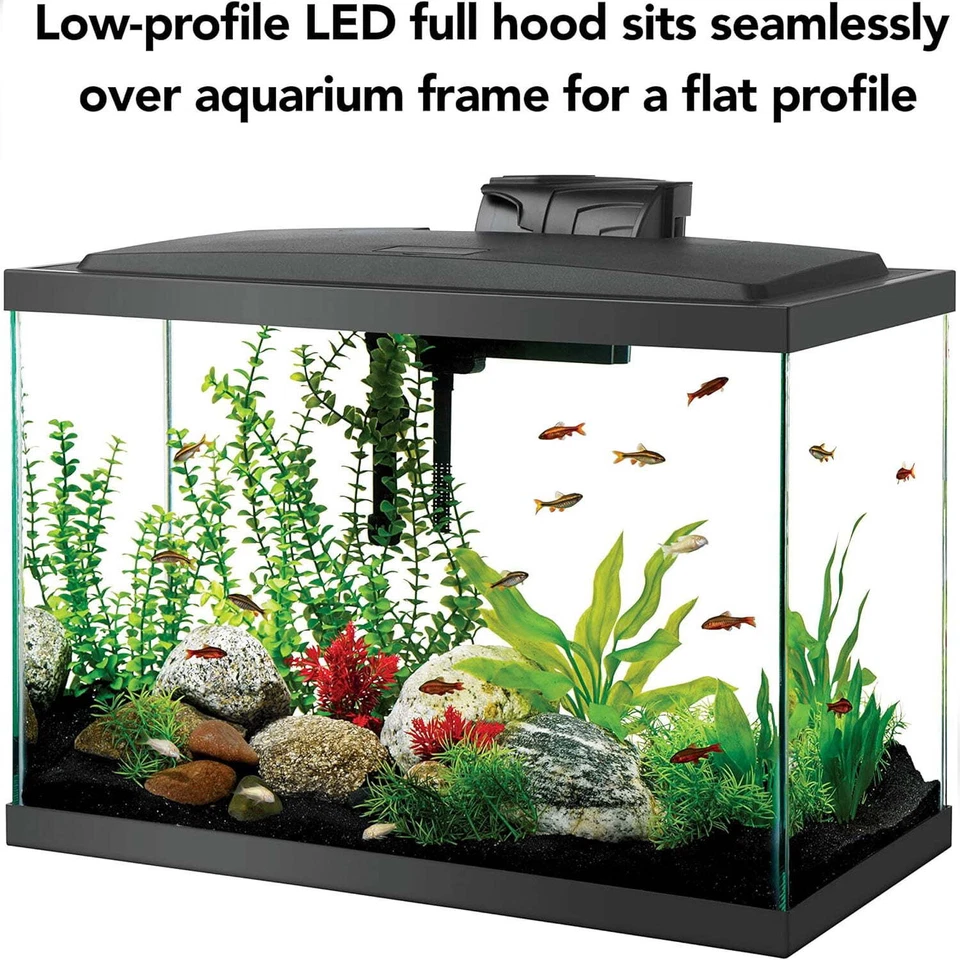 Aqueon LED 20 Galones Pecera Acuario LED Kit Set con Calentador, LED, Filtro y Tanque Foto 2 de 4