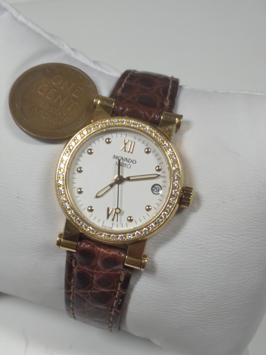 388 MOVADO モバード ビジオ ラウンド デイト 腕時計