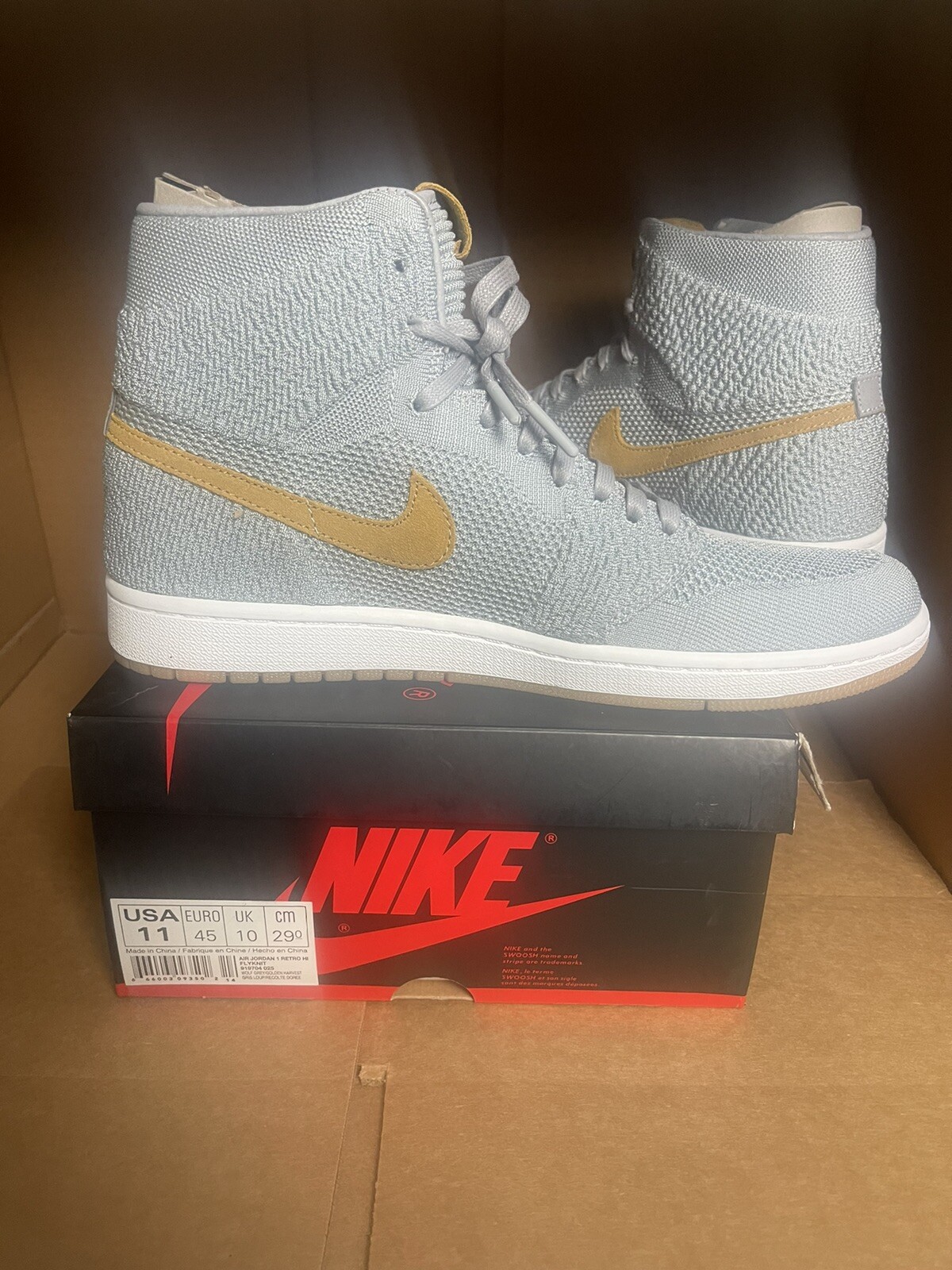 jordan 1 flyknit grey