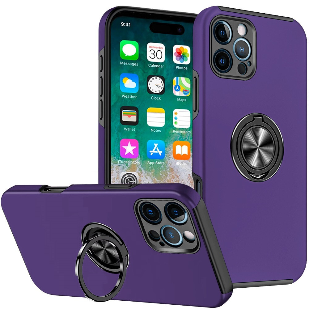360 Rotating Ring Grip Hybrid Case for iPhone 16 Pro Max
