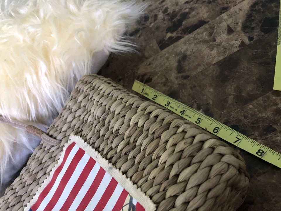 Bolso Xhilaration Rojo Blanco Azul Bandera EE. UU. Bolsillo Doble Asa De Colección M Foto 3 de 4