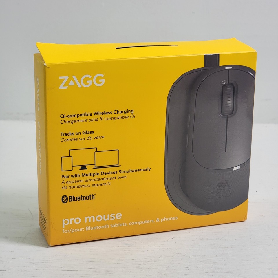 ZAGG Pro Mouse Tablets and Laptops, QiEnabled, Wireless Charging