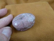 (Y-SCA-564)little Pink Rhodonite beetle bug gemstone love Egyptian bugs figurine