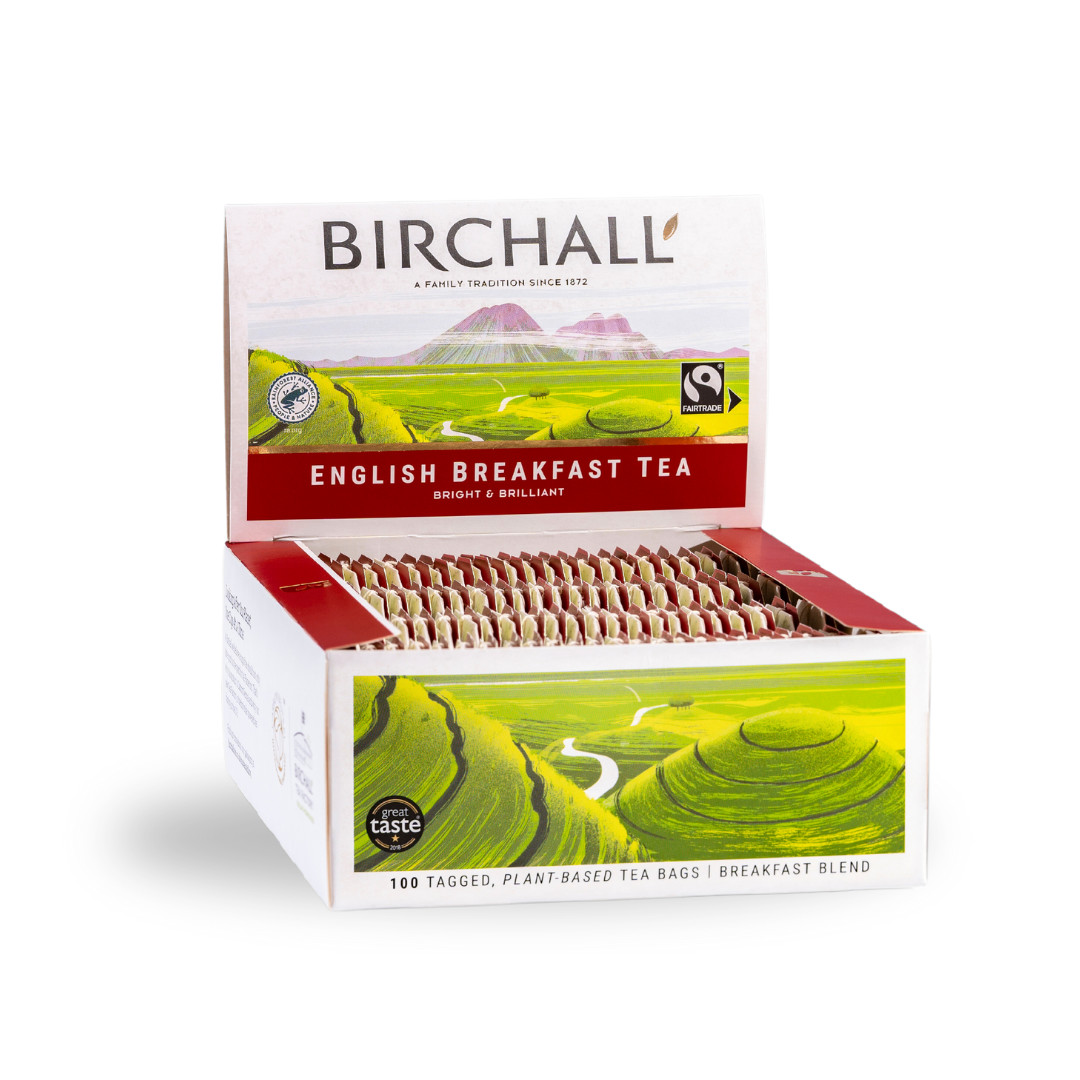Birchall English Breakfast Plant Based Tagged Tea Bags | 100 Per Box