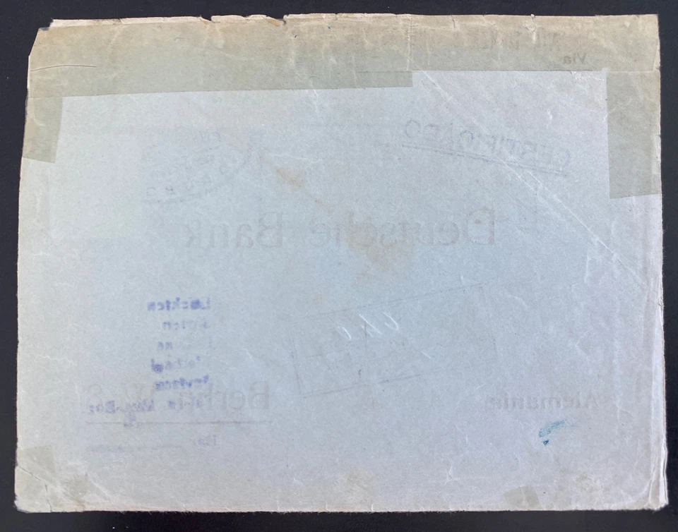 1928 Oruro Bolivia Commercial Front Cover To German Bank In Berlin Germany - Image 2 of 2