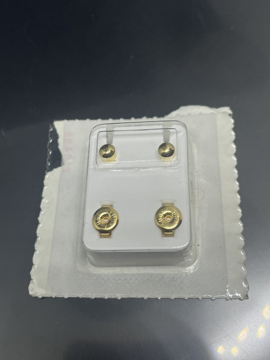 Studex Gold Plated Sterilized Made In USA Ear Piercing Studs One Pair NIB