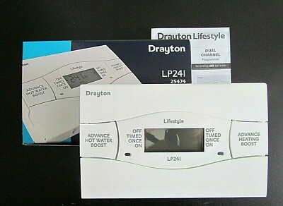 DRAYTON LIFESTYLE LP241 ELECTRONIC 24HR DUAL CHANNEL PROGRAMMER