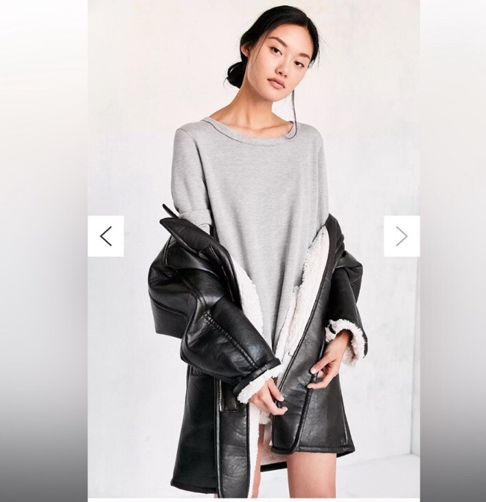 MOVING SALE | NWT Women’s Urban Outfitters Silence+Noise Black Faux Leather Coat image 6
