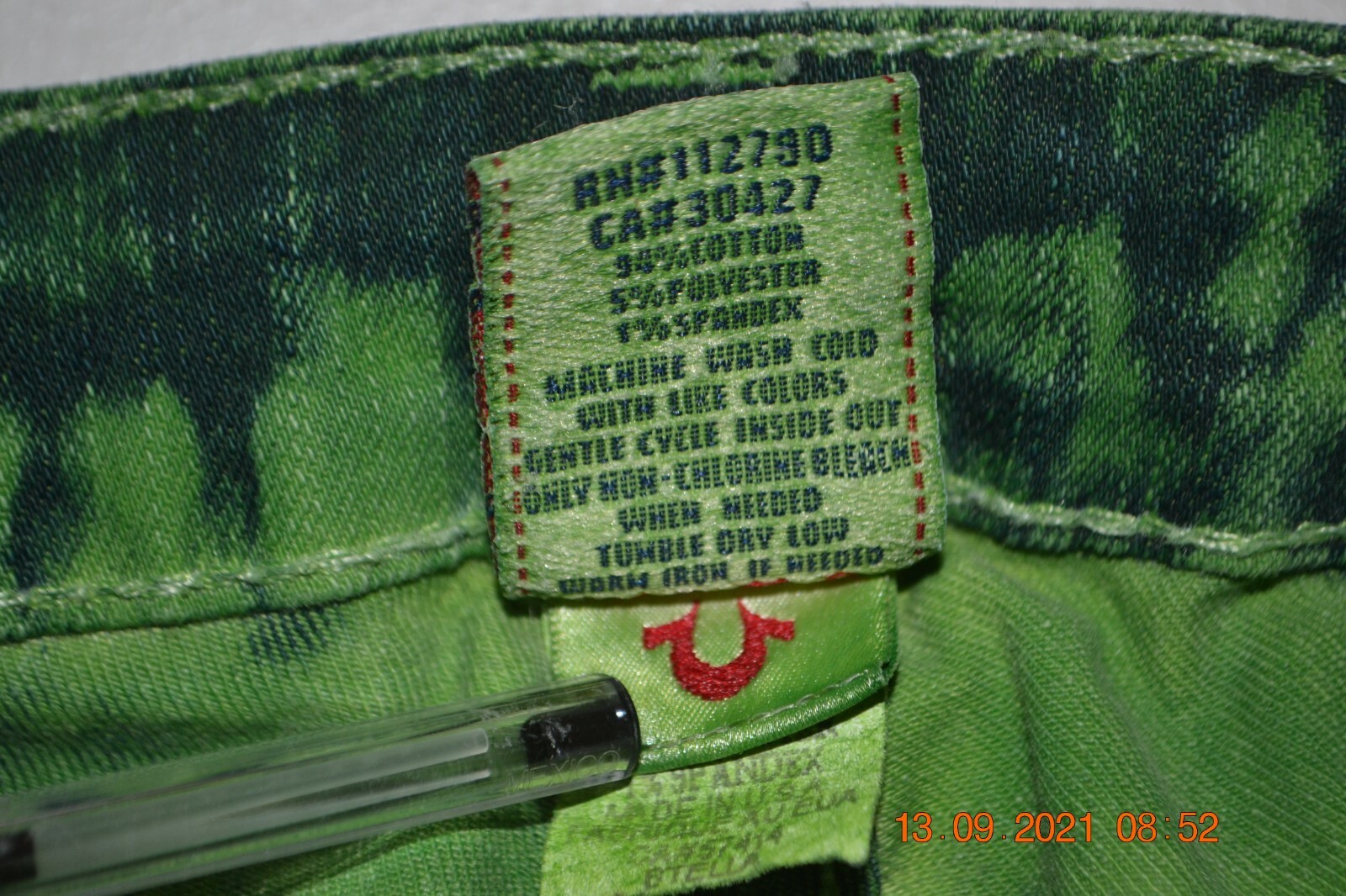 True Religion Women's Stella Skinny No Pocket Flaps Lime Green Jeans Sz 27x34 thumbnail 10