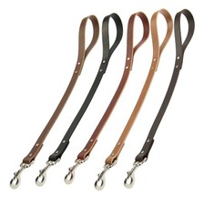 Leather Dog Leash Lead Amish Handmade 1" by 24" long Personalized Pets Name