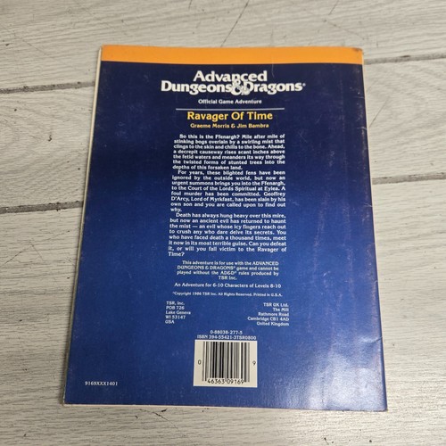 Advanced Dungeons & Dragons 1st Edition Module I8 Ravager Of Time TSR 9169 A3 - Picture 6 of 6