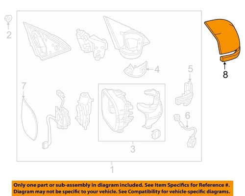 HONDA OEM 15-22 CR-V,HR-V Front Door Outside Mirrors-Mirror Cover 76251T1WA01ZE