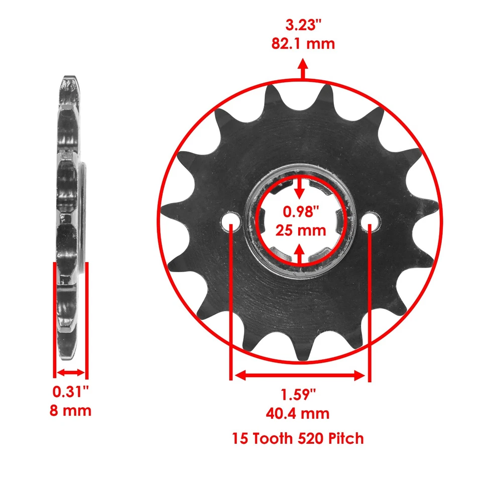 Kit de cadena de transmisión y piñones de junta tórica para Yamaha XT600 1984-1989 Foto 3 de 4