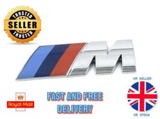 Chrome effect plastic M Sport Boot Badge for BMW 7.3 x 2.7cm resin MEDIUM