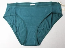 Ibex Women's Essentials No-Ride Natural Brief DH3 Green Heron Small NWT