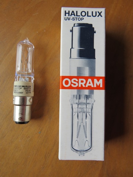 Garantiert Echte Osram Halolux Ceram B15D 75W 64473 Kl Klar Dimmbar !!-image
