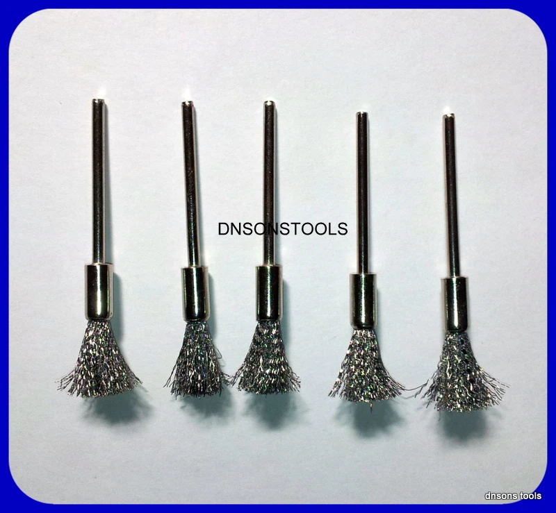 5X CARBON STEEL WIRE 5MM BRUSHES COMPATIBLE WITH DREMEL ,FOREDOM MULTI TOOL