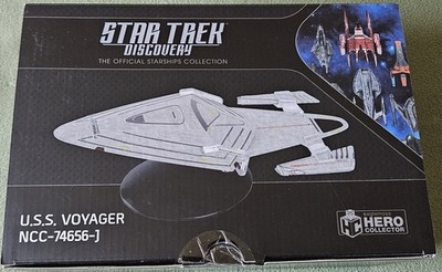 USS VOYAGER NCC-74656-J -DISCOVERY- Star Trek Eaglemoss w/Magazine - NIOB