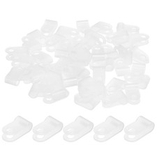 Nylon Plastic Cable Clamps 3/16 Inch, 50 Pcs R-Type Cable Clips, White