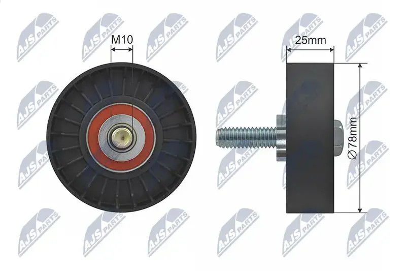 DEFLECTIONGUIDE PULLEY VRIBBED BELT RNK-CT-025 FOR PEUGEOT EXPERT/Van 206/SW - Image 8